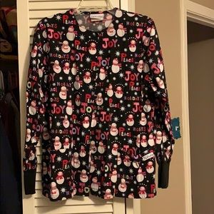 Christmas scrub jacket